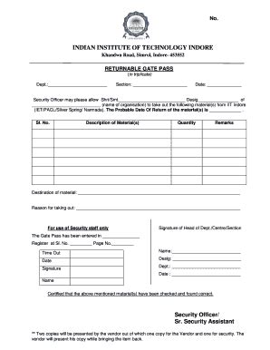 returnable gate pass